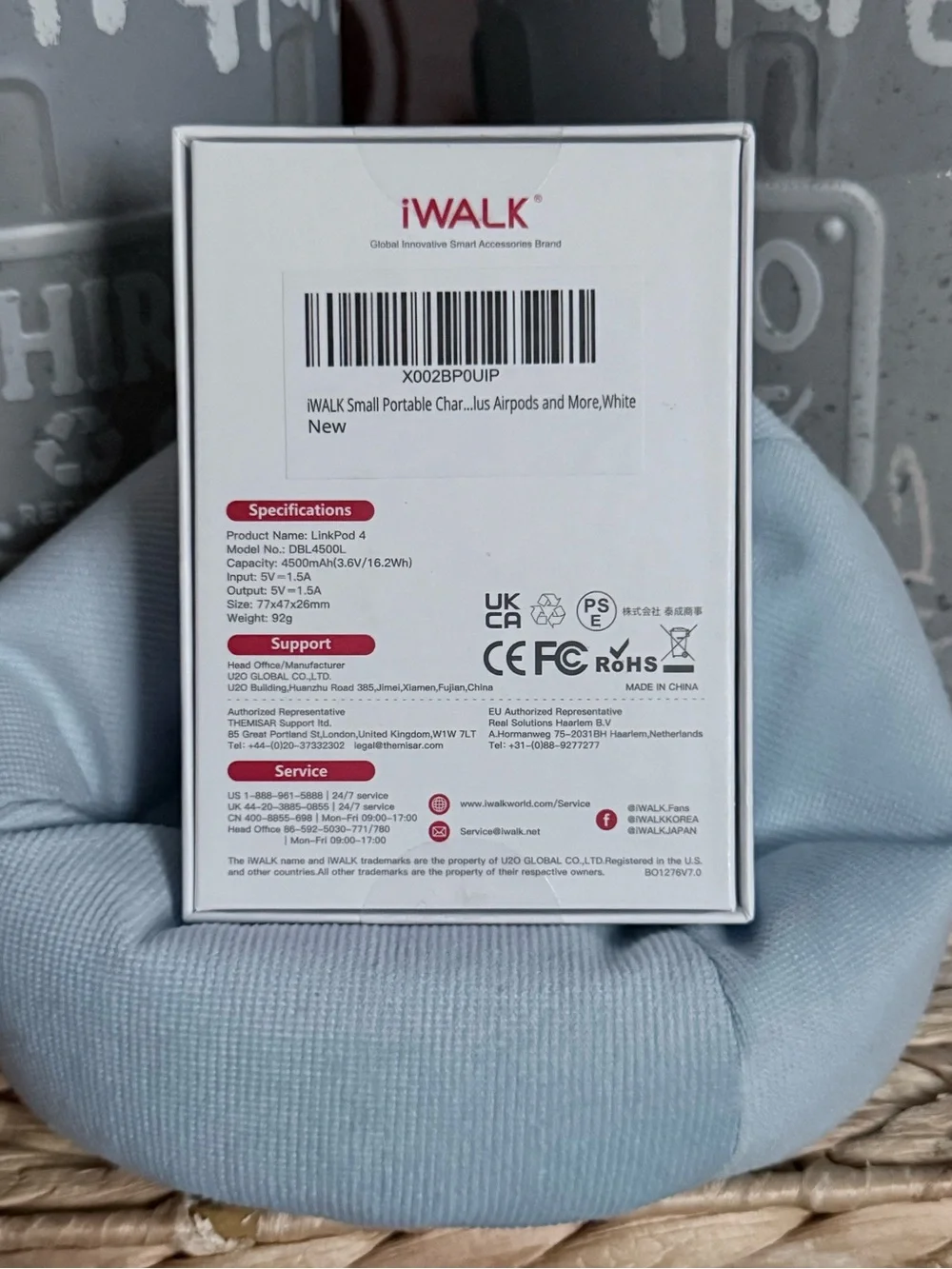 iWALK 4500 MPH LinkPod 4 Portable Charger – White – New Sealed